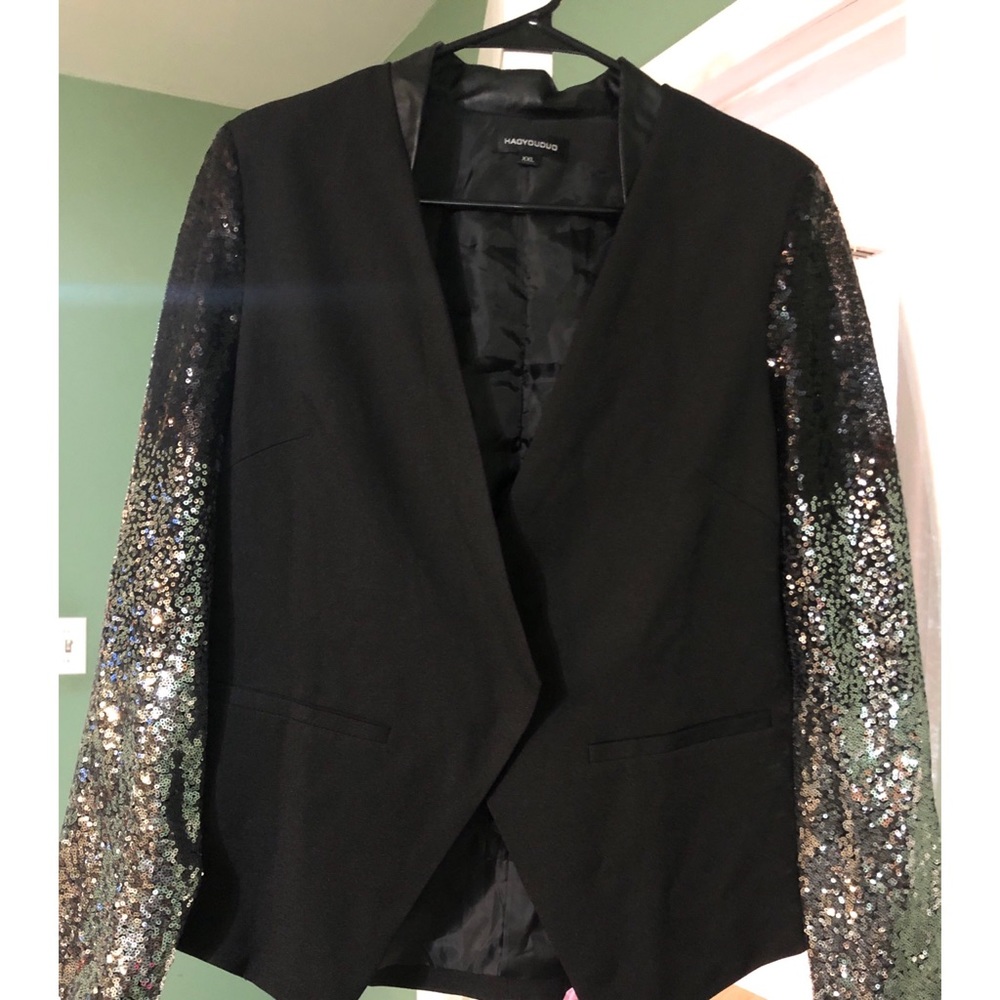 Black & Silver Sequin Jacket